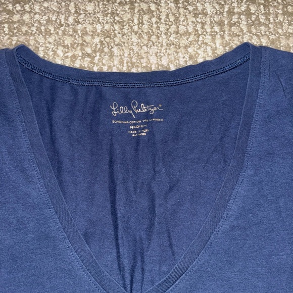 Lilly Pulitzer Navy Blue Short Sleeve Tee - Picture 3 of 4
